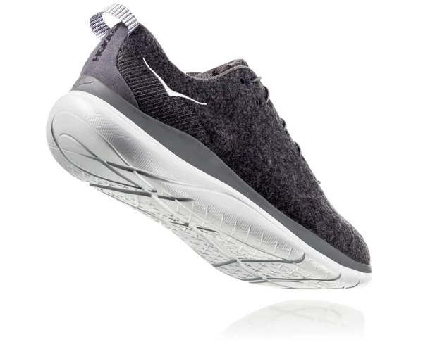 Hoka One One Men's Hupana Flow Wool Dark Shadow Charcoal Grey 8