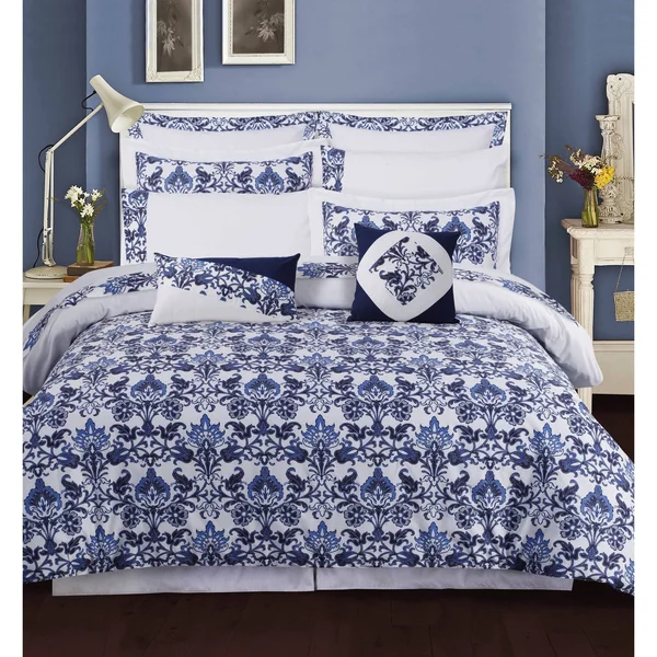 Tribeca Living Catalina Cotton 12 Piece Bedding Set Queen