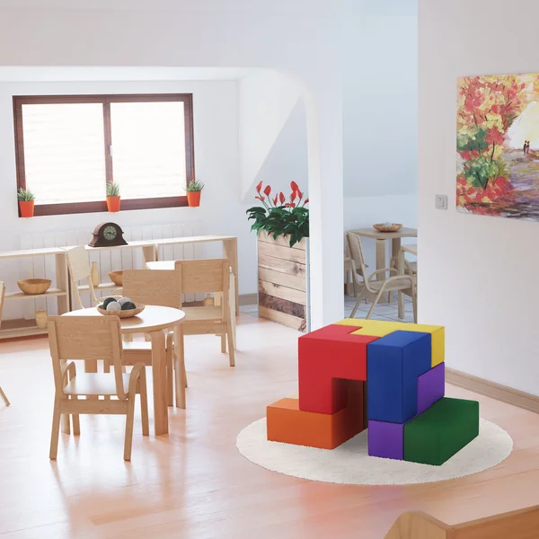Ecr4kids Softzone Brainy Soft Foam Blocks - Soma Cube Puzzle, Assorted Colors (7-Piece Set)
