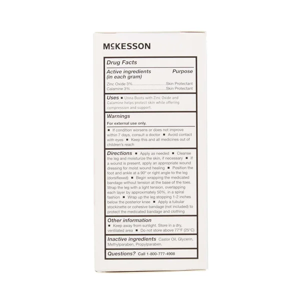 McKesson Cotton Unna Boot with Calamine & Zinc Oxide Size: 3 inch x 10 Yard - Count: Case (12)