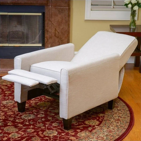 Noble House Trent Home Delouth Recliner Club Chair in Beige