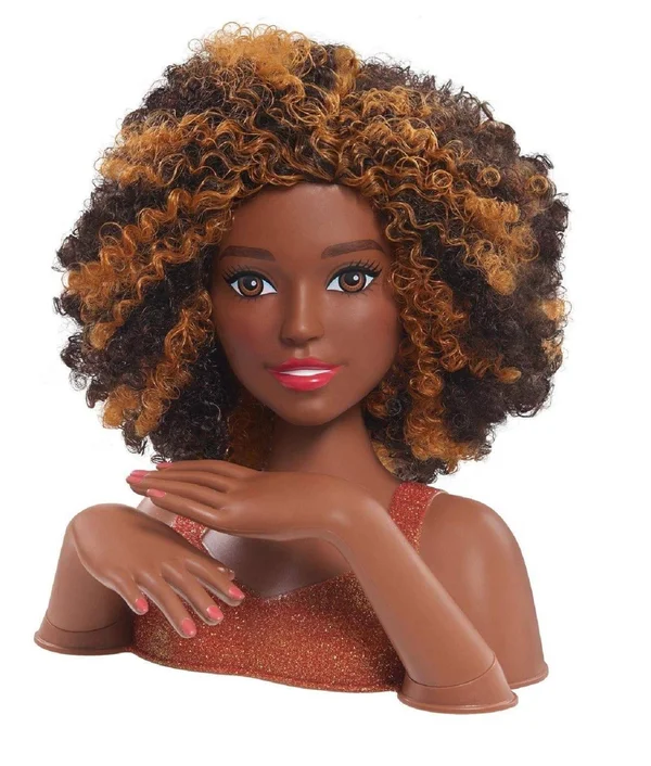Barbie Color & Style Deluxe Styling Head - Curly Hair - Black