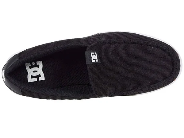DC Mens Villain 2 Slip on Loafers - Black/Black/White, 8