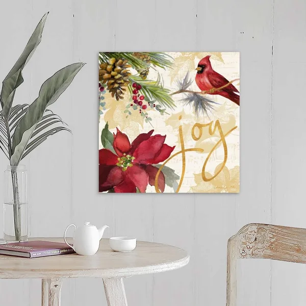 Christmas Poinsettia I - Canvas Wall Art, 20x20, Great Big Canvas
