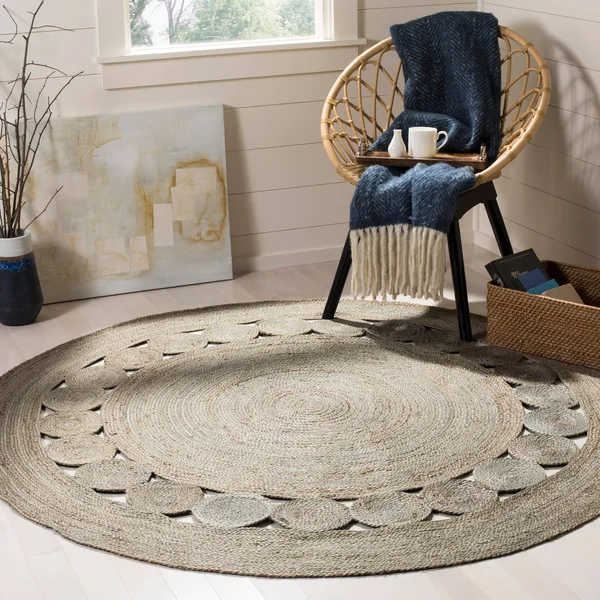 Safavieh Natural Fiber Morgan Braided Jute Area Rug - Natural, 6&6 inch x 6&6 inch Round