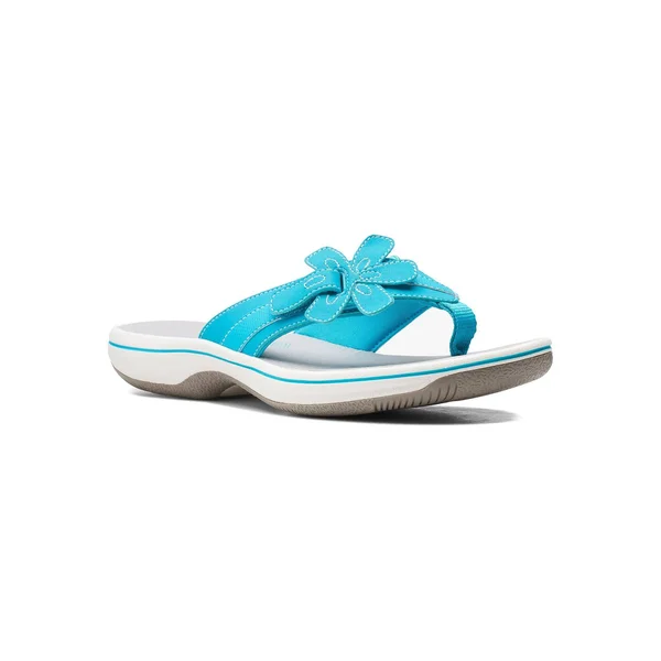 Clarks Women's Cloudsteppers Brinkley Flora Sandals - Aqua Synthetic