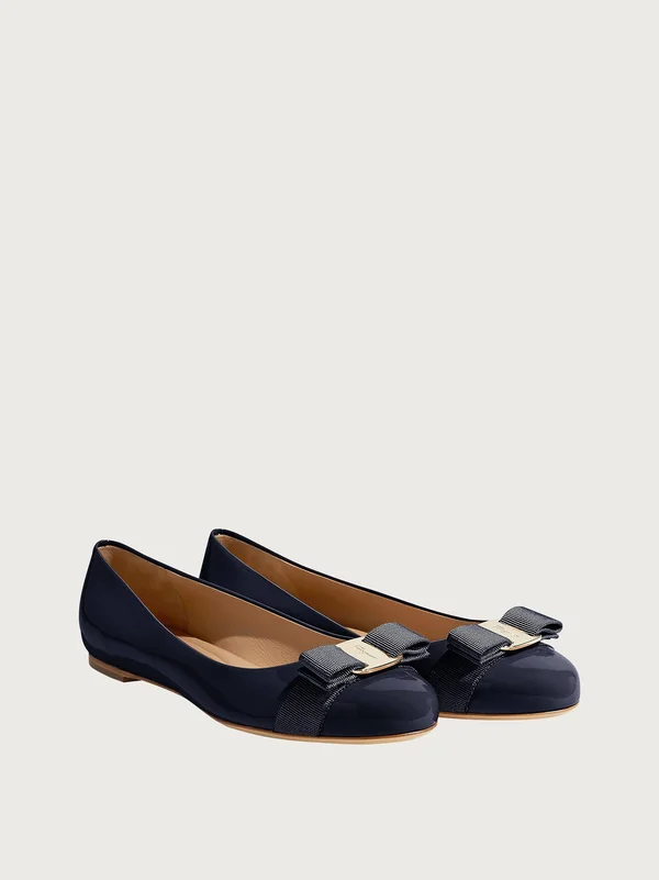 Salvatore Ferragamo Women Varina Ballet Flat Blue Size 4.5