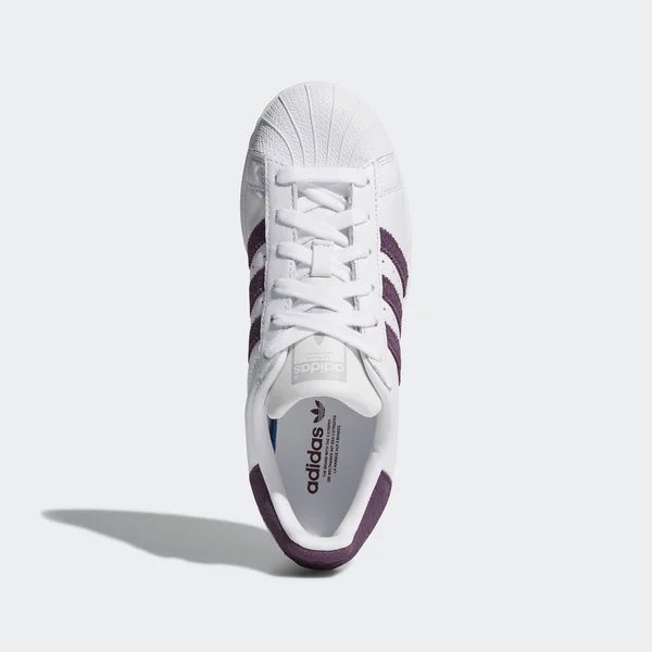 Adidas Superstar Shoes - Women's - Cloud White - Red, Silver - 8