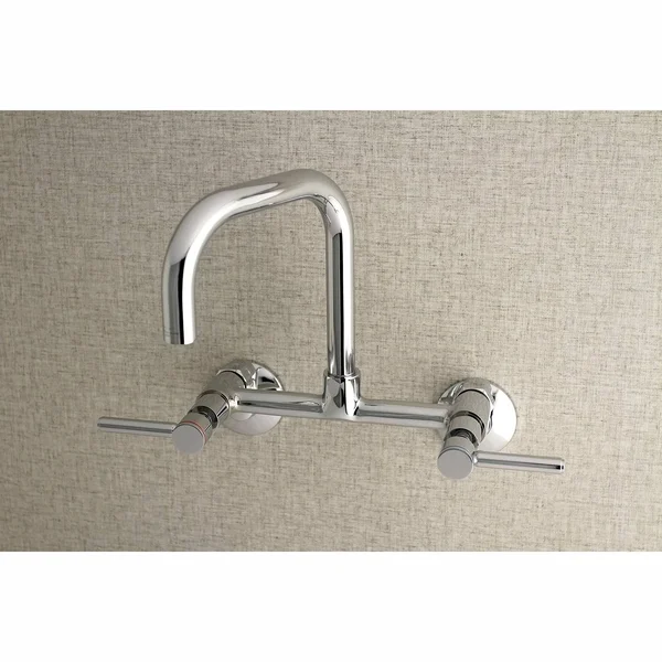 Concord 8-Inch Adjustable Center Wall Mount Kitchen Faucet - Polished Chrome PKS813C