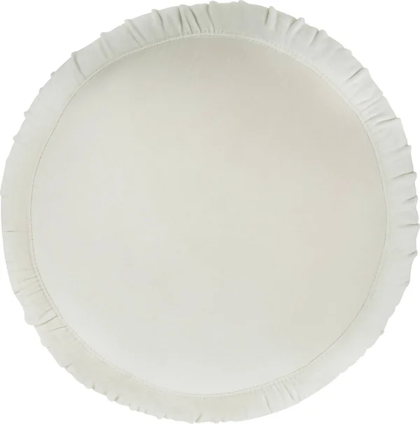TOV Furniture Tulip Cream Velvet Ottoman