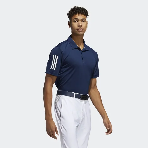 Adidas Men's 3-Stripe Basic Golf Polo Navy 2XL