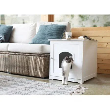 Tucker Murphy Pet Batton Litter Box Enclosure - Size: Large, White
