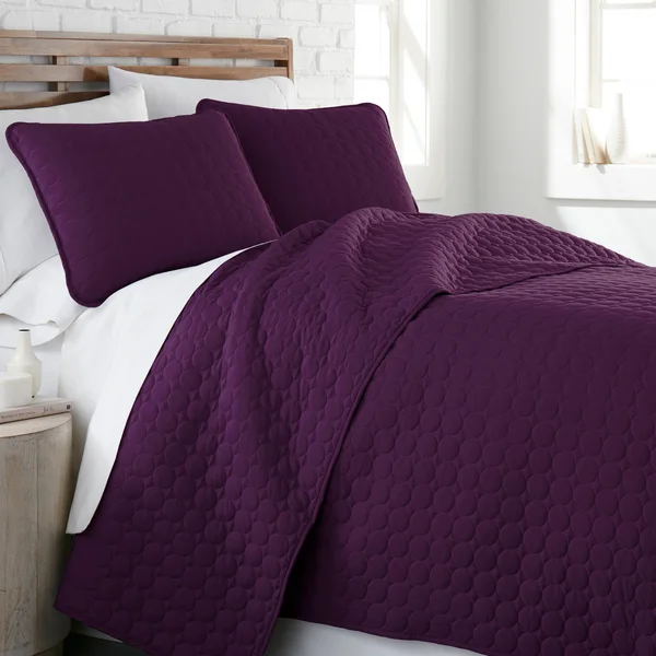 Southshore Fine Linens Purple Oversize Quilt Set Full/Queen