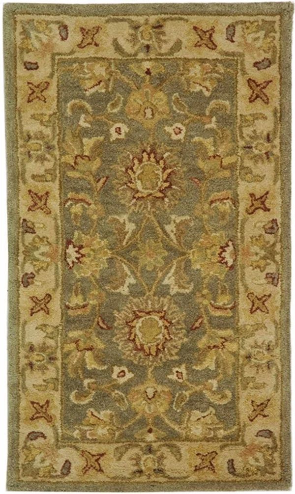 Safavieh AT313A Antiquity Area Rug - Green, Gold: 5-ft x 8-ft