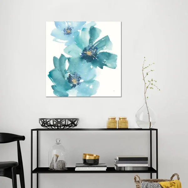 Chris Paschke Paintings Canvas Art Prints - Teal Cosmos IV ( scenic & landscapes > Nature > Nature close-ups > F