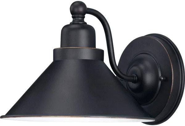 1 Light Wall Sconce Brown Transitional Metal Bronze Includes Hardware
