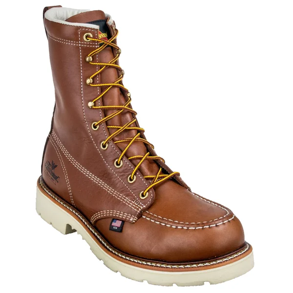 Men's Thorogood 8 inch Moc Toe Wedge Work Boot 804-4308 - Size: 10.5, Brown