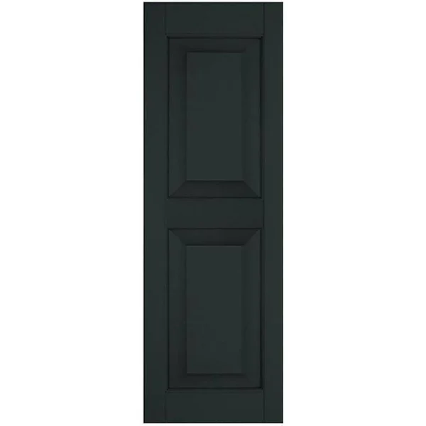 Ekena Millwork 2-Pack 12-in W x 79-in H Black Forest Green Raised Panel Wood Western Red Cedar Exterior Shutters, RWR12X079DGW