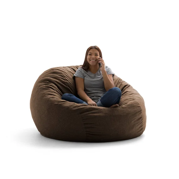Comfort Research Big Joe Lux Bean Bag Chair, Pecan