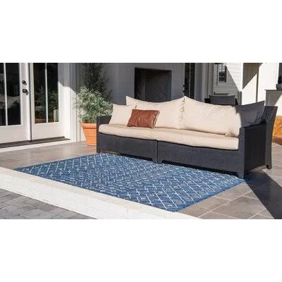 Brylee Southwestern Power Loom Blue/Beige Indoor/Outdoor Area Rug Gracie Oaks Rug Size: Rectangle 5& x 8&