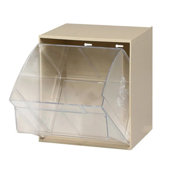 Quantum Storage Tip-Out Bin System - Beige, 6.62x22 L x 23.62x22 W x 8.12x22 H