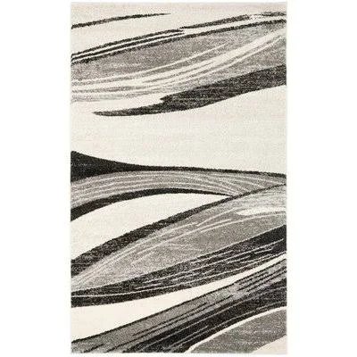 Kenji Light Grey - Ivory Area Rug Wade Logan Rug Size: Square 8'
