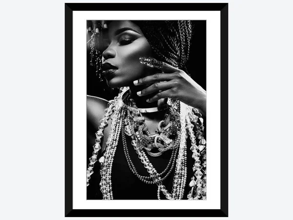 Framed Poster Prints - Glitter by Design Fabrikken ( People > portraits > Female portraits art)