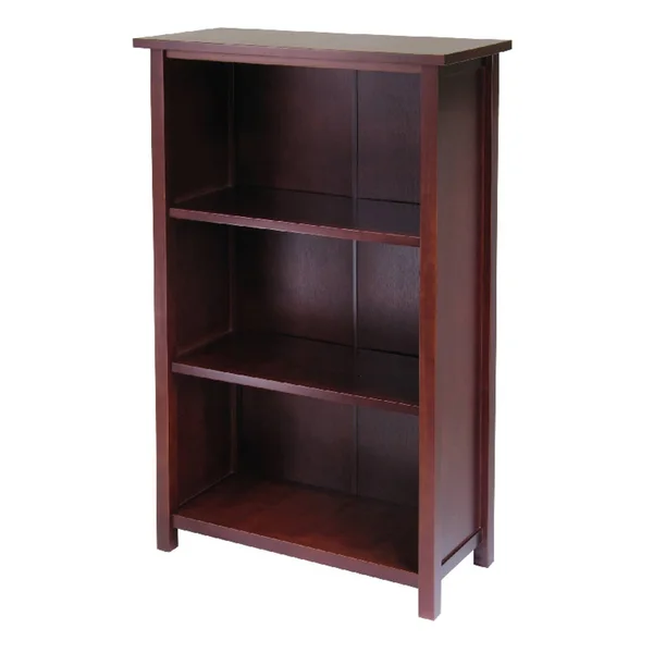 Winsome Verona 3- Section M Storage Shelf with 6 Foldable Beige Color Fabric Baskets