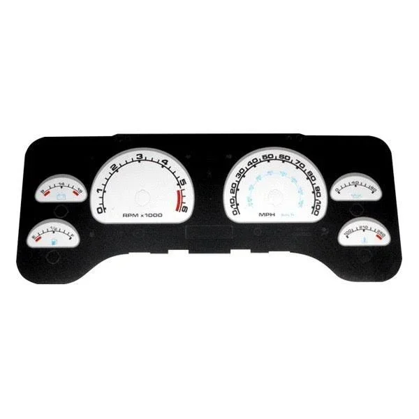 2005 Jeep Wrangler US Speedo Daytona Edition Gauge Face; White - Blue Night; Full Time Icon