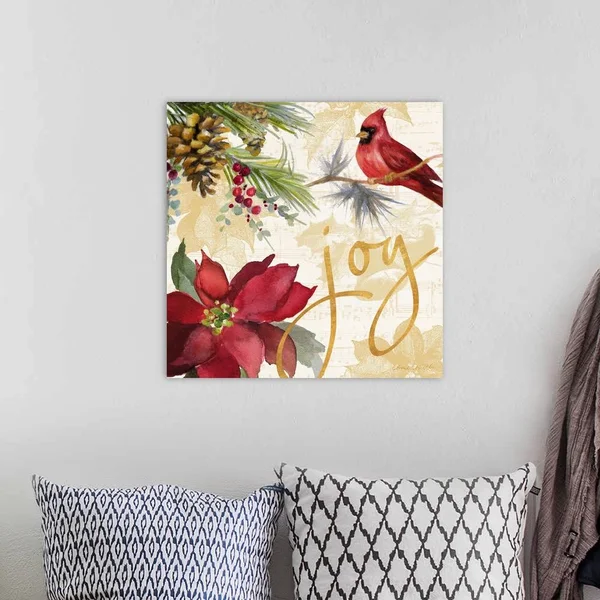 Christmas Poinsettia I - Canvas Wall Art, 20x20, Great Big Canvas
