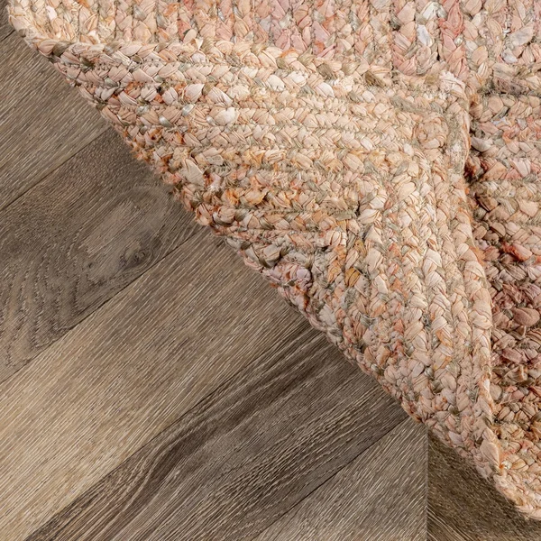 nuLOOM Hand Braided Otelia Denim and Jute Area Rug, 8& x 10&, Beige