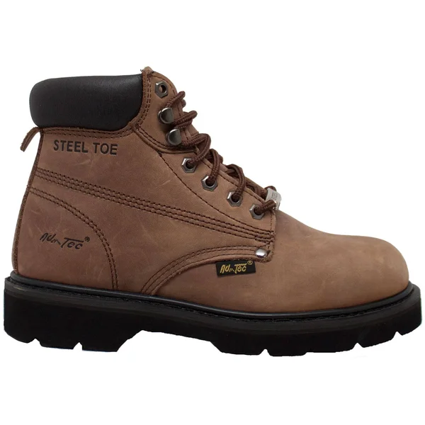 AdTec Men's 6 in. Brown Steel Toe Work Boot