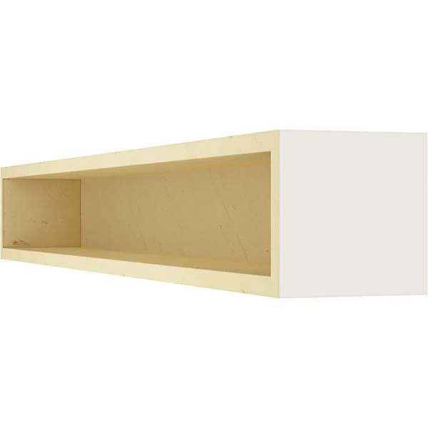 Ekena Millwork MANUSM06X10X48UN 6x22H x 10x22D x 48x22W Smooth Faux Wood Fireplace Mantel, Factory Prepped, Ready for Paint