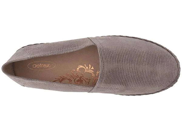 Aetrex Kylie Taupe Snake Leather 36