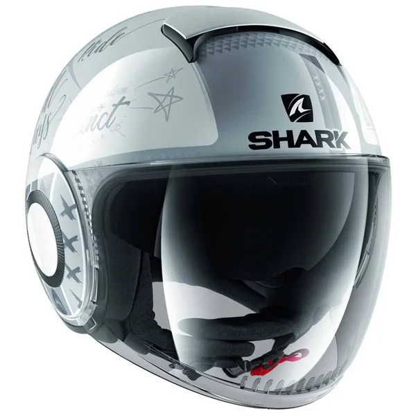 Shark - Helmet Nano Tribute RM White - Silver, Silver - Size S