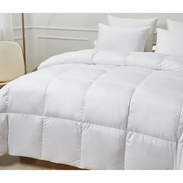 Kathy Ireland Ultra Soft Nano Touch Light Warmth White Down Fiber Comforter - White - Twin