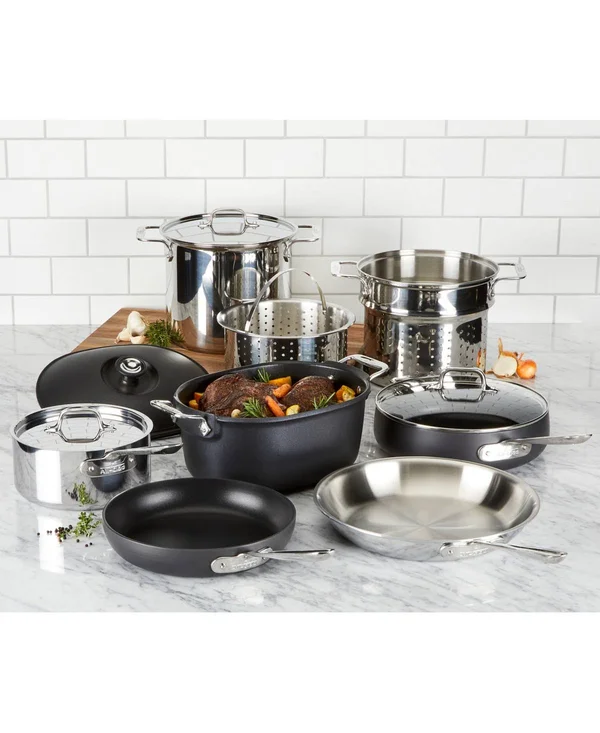 All-Clad Mixed Materials 12-pc. Cookware Set - Black
