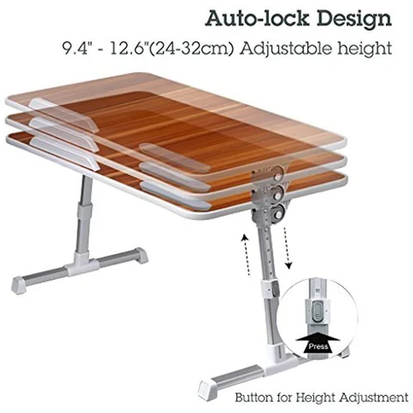 Large Size Adjustable Laptop Bed Table, Portable Standing Desk, Foldable Sofa