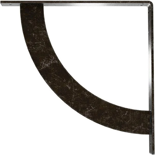 Ekena Millwork BKTM02X16X16BUAWS 2x22W x 16x22D x 16x22H Bulwark Steel BRACKET - Antiqued Warm Silver