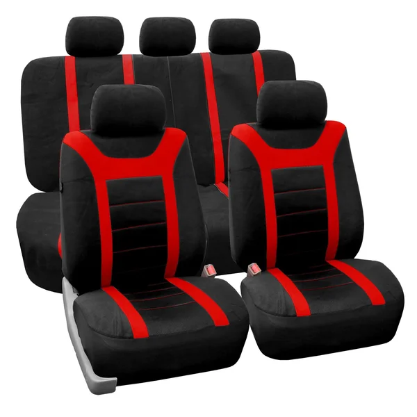 FH Group Universal Fit AIRBAG Compatible Sports Full Set Seat Covers: Red