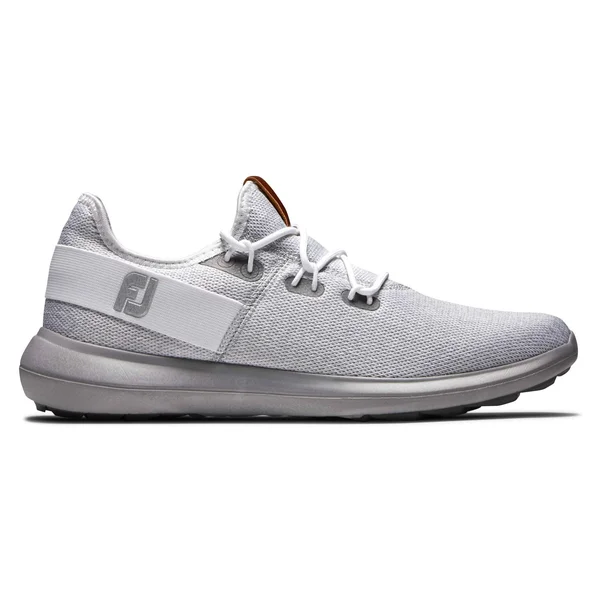 FootJoy Men's Flex Coastal Golf Shoes in White, Grey Size 7