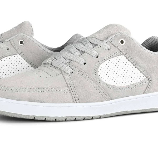 ES ACCEL Slim Skate Shoes - Grey - White - 13 UK