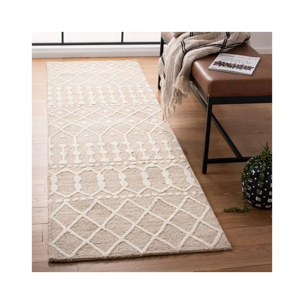 Blossom Collection BLM115B Rug Beige - Ivory, Runner 2&-3x22 x 9&