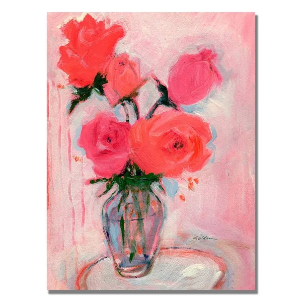 Trademark Art Roses Canvas Art by Shelia Golden