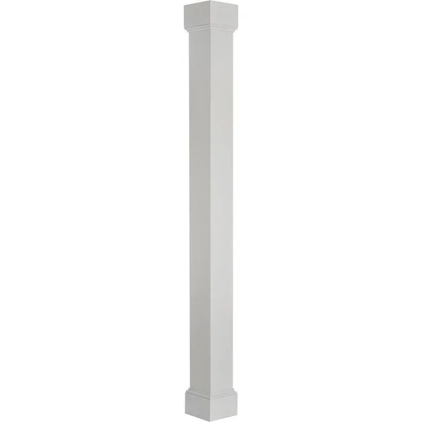 AFCO Industries 10& x 7-1/4x22 Endura-Aluminum Natchez Column Non-Tapered Square Shaft in Textured White (Load-Bearing 20 - 000 lb