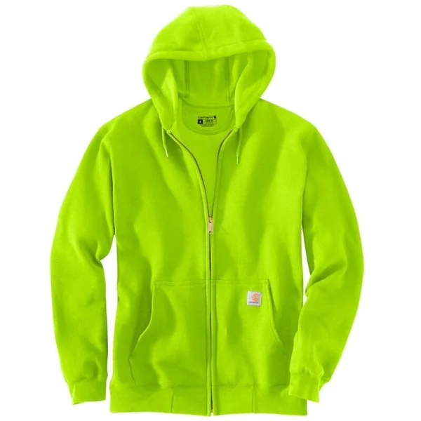 Carhartt Men's Black Midweight Hooded Zip Front Sweatshirt
