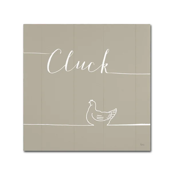 Trademark Fine Art 'Underlined Farm VIII Greige' Canvas Art by Veronique Charron - Size: 24 x 24