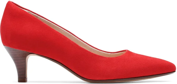 Clarks Linvale Jerica Pump, Women's, Red Suede, Size 7, Pumps