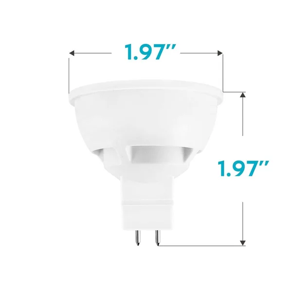 Luxrite MR16 LED Bulb 50W Equivalent, 12V, 5000K Bright White Dimmable, 500 Lumens, GU5.3 LED Spotlight Bulb 6.5W, Enclosed Fixt