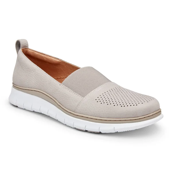 Women's Vionic Roxan Perforated Slip-On 9 M, Light Grey